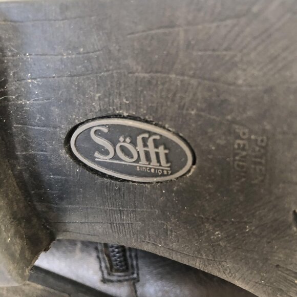 Sofft Boots Womens Size 7.5 Brown Knee High Leather Back Lace Zip Riding Tall - Picture 8 of 16